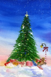 Christmas Tree Painting 