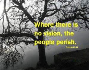 TREE in Fog POSTER - No Vision 2 cr
