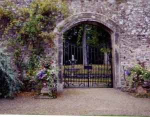 GATE - stone walled garden crop