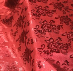 JACQUARD Fabric red DAWN BREAKS Breslin